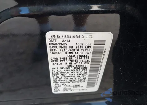 2014 Nissan Rogue Select S from USA, damaged, VIN JN8AS5MT4EW608208